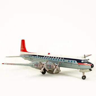 Cragstan Automatic Multi-Action DC-7C, Blechflugzeug, 1950er Jahre.