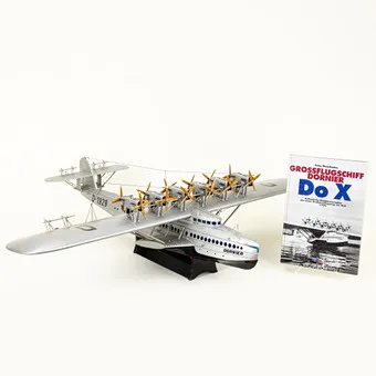 Flymodel Dornier Do-X, verdens største passagerfly fra 1929.