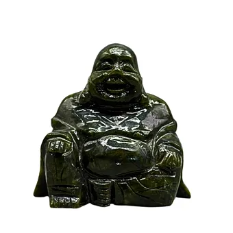 Boeddha miniatuurstandbeeld van serpentijn