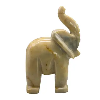 Olifantenfiguur van natuursteen.