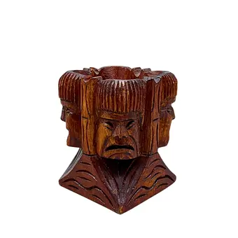 PHILIPPINISCHER ASCHENBECHER AUS HOLZ DER IGOROT-STÄMME.