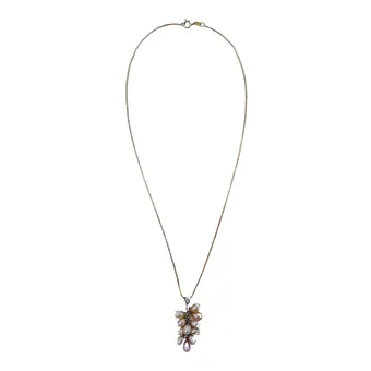 Collier en argent 925 avec pendentif perles