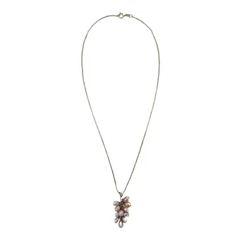 Ketting van 925 zilver met parel hanger