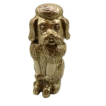 Decorative poodle figurine made of brass.