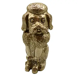 Decorative poodle figurine made of brass.