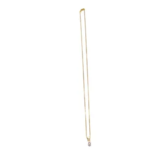 585ER GELBGOLDKETTE MIT 585ER GOLD ANHÄNGER UND BRILLANTEN.