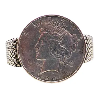 BRACELET PIÈCE PEACE-DOLLAR 1922 EN ARGENT 835.
