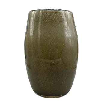 BAUHOLZ DESIGN. GROTE GROENE OVERLAY GLASS VAAS.
