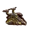 SOMAG MEISSEN. GLASIERTE KERAMIKFIGUR VON ZWEI REHEN.