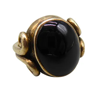 925ER SILBER RING MIT SCHWARZEM ONYX.