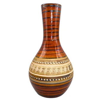 CERAMIC VASE WITH GEOMETRIC BANDS, DÜMLER & BREIDEN, MODEL 115/36.