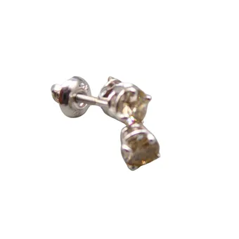Stud earrings in 14K585 white gold with natural diamonds.