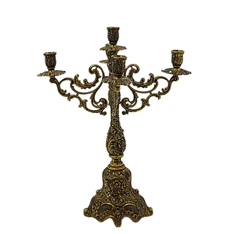 5-ARMIGER KANDELABER AUS MESSING - LOUIS-XV-STIL.