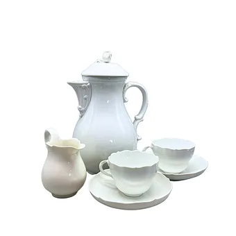 SERVICE À CAFÉ 6 PIÈCES DE MEISSEN 3E / 4E CHOIX.