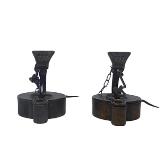 PÁR STAROŽITNÝCH DŮLNÍCH LAMP