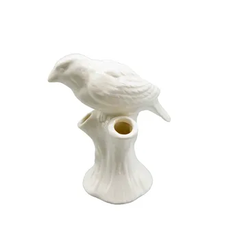 &+K Amsterdam bird-flower vase porcelain