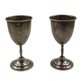 Two small sterling silver goblets Esco.