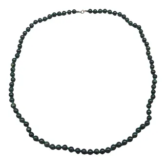 JADEPERLENKETTE MIT FEDERRINGVERSCHLUSS.