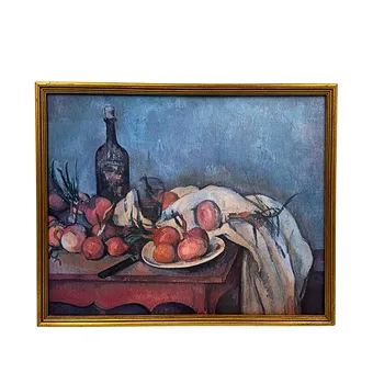 Paul Cézanne. Kunstprint stilleven met uien.