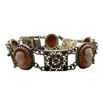 BRACELET ANTIQUE CAMÉE EN ARGENT 800.