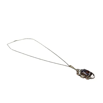 KETTE MIT FACETTIERTEM RAUCHQUARZ-ANHÄNGER AUS 830ER SILBER.