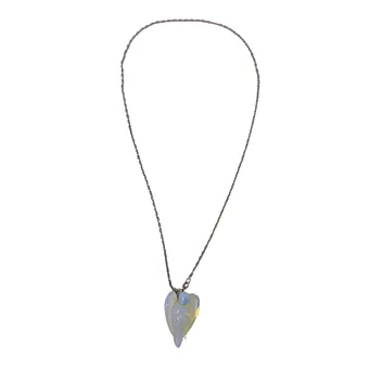 Collier avec pendentif ange en opalite et argent 925.