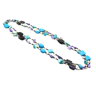 Ketting van natuursteen met magneetsluiting.