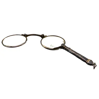 Lorgnette binocle en argent 935 avec verres optiques, poinçonnée