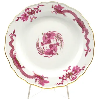 MEISSEN. TELLER, HOF DRACHE, MIT GOLD DETAILS, 1. WAHL, KNAUFZEIT D. 21,5CM.