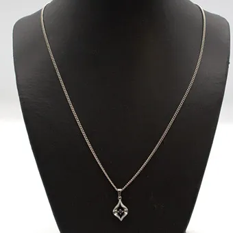 COLLIER DESIGNER 835 ARGENT PENDENTIF PIERRE COLORÉE