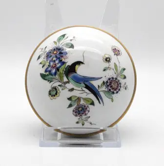 Kaiser Porcelaine – Boîte couvercle « Indische Fels & Vogelmalerei ».