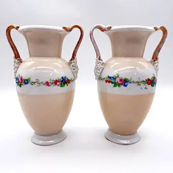 2 X BING & GRØNDAHL DENEMARKEN VAZEN MET OREN CA. 1853–1895.