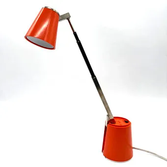 Lampette Space Age telescopic table lamp orange Germany 1960s / 1970s.
