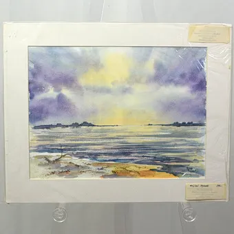 MICHAEL HENSEL (1958). LANDSCHAP, AQUAREL OP PAPIER, DUITSLAND, 1998.