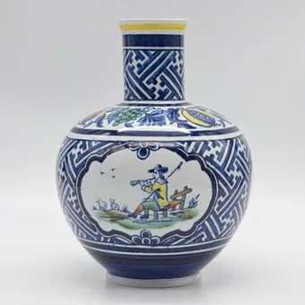 VILLEROY & BOCH METTLACH, "HAARLEM", PORCELÁNOVÁ VÁZA, ČÍSLO FORMY 4118, KOLEM 60. LET.