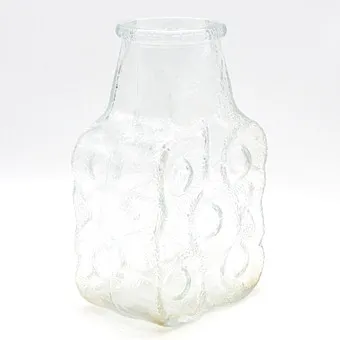 LARS HELLSTEN. VASE DESIGN, VERRE, TRANSPARENT, POUR WALTHER GLAS, VERS 1970.