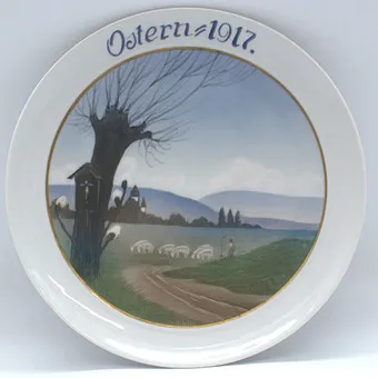 Julius von Guldbrandsen. For Rosenthal plate "Easter 1917".