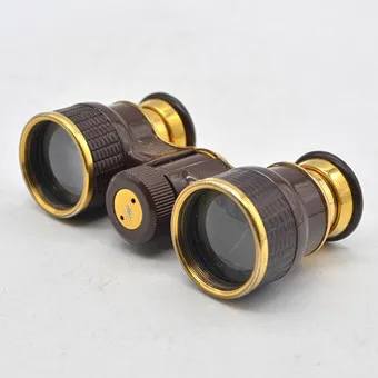 G. Rodenstock Munich, Aldon, opera glasses, leather, gilded, circa 1940s.