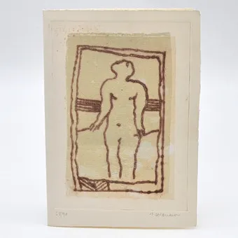 JAMES COIGNARD。《NU》裸体，1995年，68/90，冷针蚀刻版画混合技法，手签，约14.5 x 20.5厘米。