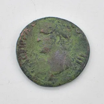 रोमन साम्राज्य काल का सिक्का (27 ई.पू. - 69 ई.), AGRIPPA (63-12 ई.पू.), कांस्य, त्रिशूल के साथ नेपच्यून, रोम।