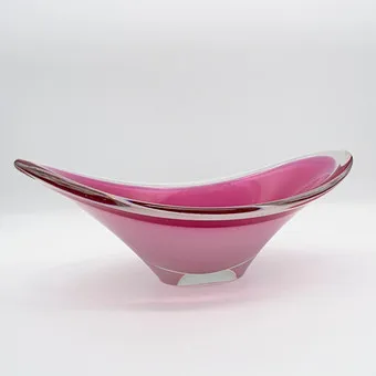 PAUL KEDELV. COUPE DESIGNER COQUILLE DE PAUL KEDELEV POUR FLYGSFORS/SUÈDE VERS 1955 ; SIGNÉE.