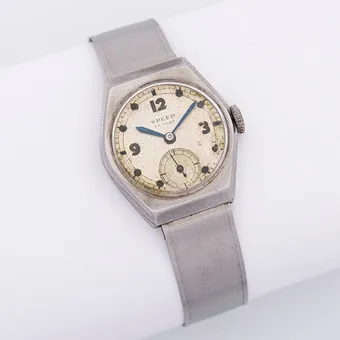 Speer Patent 女士手链表，钟表匠 Wilhelm Speer 汉堡，手动上链，不锈钢。