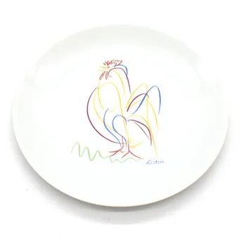 PABLO PICASSO. VINTAGE "LE COQ" WALL PLATE COMMISSIONED BY DESIGN STUDIO LIMOGES, CIRCA 1970.