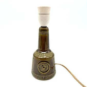 CLOOS & CO. 553 GLAZED CERAMIC TABLE LAMP GERMANY 60S/70S.