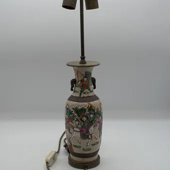 LAMPE ANTIQUE NANKING NANJING CHINE DÉBUT DU 20E SIÈCLE.