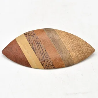 HAARSPANGE/ HAARCLIP, HANDGEMACHT, HOLZ, INTARSIENTECHNIK, SPÄTES 20. JAHRHUNDERT.