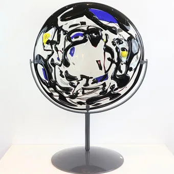 Paolo Valle (1948). Sans titre, sculpture en verre de Murano, verre de studio, Berengo Studio - pièce unique, 1986
