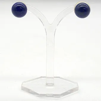 OHRSTECKER MIT EINEM GROSSEN LAPISLAZULI-CABOCHON, VINTAGE.
