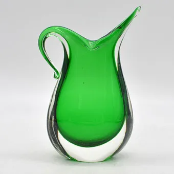 FLAVIO POLI. MURANO DESIGNERVASE, STUDIOGLAS, SOMMERSO, ITALIEN, UM 1950.