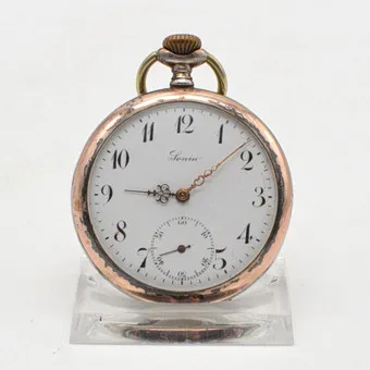 Sonia, pocket watch with manual winding, 800 silver case, decorated back, Switzerland/Germany, circa 1900.